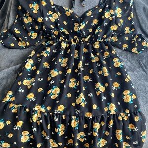 Black Sunflower Dress🌻